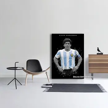 Panza legenda Fotbalului Maradona Poze Decor Acasă Picturi Poster HD Printuri de Arta de Perete Modular Living Încadrată
