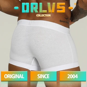 ORLVS Brand Bărbați Lenjerie Sexy Boxeri de Bumbac Respirabil, Confortabil Chiloti Penis Husă de sex Masculin Chilotei Cueca Tanga Barbati pantaloni Scurți