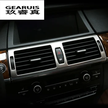 Auto styling Consola centrala Aer Condiționat Priza de decorare acoperire Autocolant garnitura pentru BMW X5 E70 X6 E71 Interior Accesorii Auto