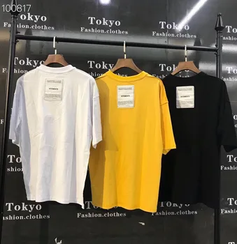 2019SS Noi Vetements de Patch-uri T-Shirt 1:1 de Înaltă calitate Supradimensionat Top Tee Vetements Tricouri Broderie Ambele Părți Vetements tricou