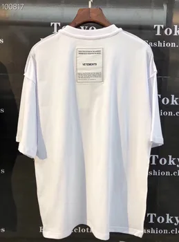 2019SS Noi Vetements de Patch-uri T-Shirt 1:1 de Înaltă calitate Supradimensionat Top Tee Vetements Tricouri Broderie Ambele Părți Vetements tricou
