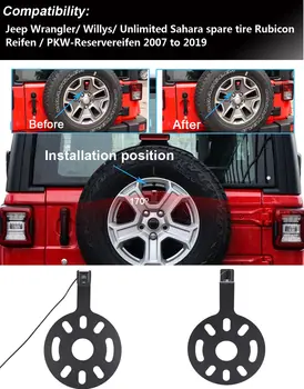 Auto Backup Inversă Vedere din Spate aparat de Fotografiat Impermeabil roata de rezerva de Montare Inversarea Parcare pentru Jeep Wrangler perioada 2007-2018