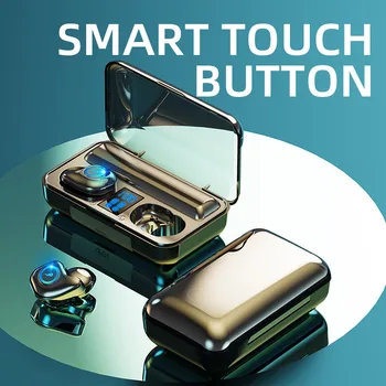 Căști fără fir bluetooth 5.0 mini scanner de amprente digitale touch 9D de reducere a zgomotului rezistent la apa IPX7 muzica/gaming headset