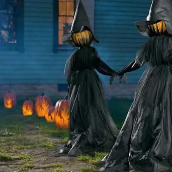 1,7 milioane de Lumina-Up Vrăjitoare Nu Miza Decoratiuni de Halloween în aer liber, se țin de Mâini, Țipând Vrăjitoare Sunet Activat Senzorul de Decor
