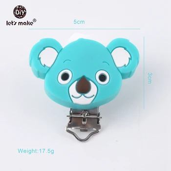 Hai să facem Suzeta Clip De Desene animate de Animale Koala 10pc Silicon jucării Teether DIY Nursing Suzeta Clipuri Lanțuri BPA Gratuit Copil jucării Teether