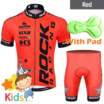 4 Culori pentru Copii MTB de Ciclism Îmbrăcăminte Stabilit Maneci Scurte 3D Gel pantaloni Scurți Costum Copii Ciclism Jersey Set Baieti Fete Biciclete Uzura