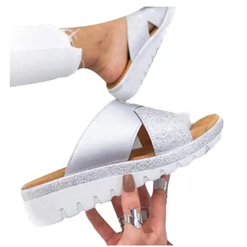 Femei Pu Piele Pantofi Casual Ladies Degetul Mare Corecție Sandale Papuci Ortopedici Inflamație La Picior Corector Confortabil Platforma Wedge