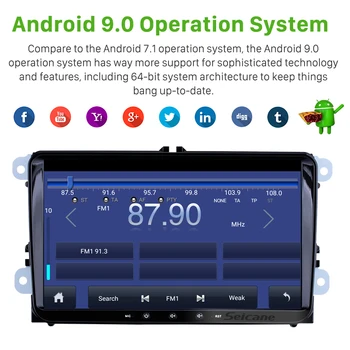 Seicane Android 10.0 API 29 9 in Masina un Player Multimedia 2 din cu GPS Radio auto Pentru Skoda/Seat/Volkswagen/VW/Passat b7/POLO/GOLF 5 6
