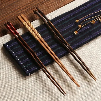 Manual Japonez Naturale Betisoarele din Lemn de Bambus pentru Sushi Bastoane Tacamuri Reutilizabile Instrumente de bucatarie Vintage Bețigașele Accesorii
