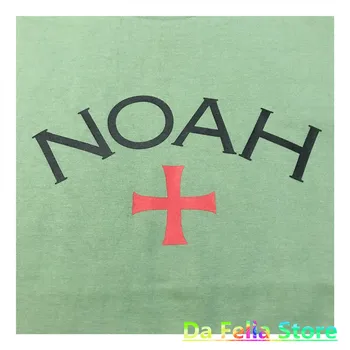 NOAH Cross T-shirt 2021SS Bărbați Femei Clasic Logo-ul NOE Tee 1:1 de Înaltă Calitate Font Tipărite Blaturi Solide în Interiorul Tag-Eticheta Maneci Scurte