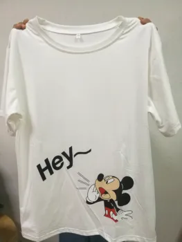 Disney Tricouri Hey Mickey Mouse-Ul De Imprimare Bluze De Vara Grafic Casual, Haine De Sex Feminin Topuri Tee Coreea Style Moda Doamnă Tricouri