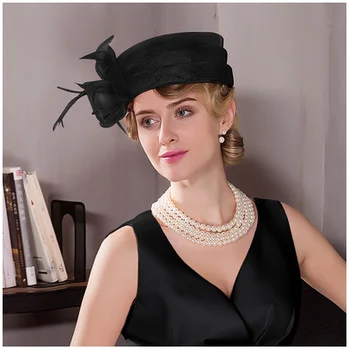 Lady Noi Fedoras Organza Pălărie De Sex Feminin Elegant In Fire Plat Dulce Floare Pălărie Femei Banchet Petrecere Nunta Fete Capacul B-8190