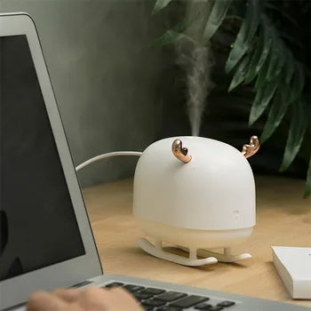Sania Cerb Umidificator de Aer Pentru Acasă USB cu Ultrasunete Difuzor Aromaterapie Ulei Esential de Nebulizare Ceață Filtru de Lumină LED-uri