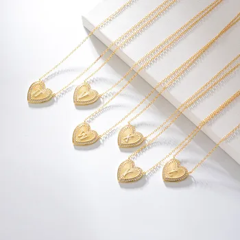 YIZIZAI Argint 925 Inima de Aur, 26 de Litere Pandantiv Inițială H Alfabetul Colier Zircon Femei Accesorii Bijuterii Dragostea Cadou