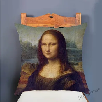Da Vinci Faimosul Ulei Pictura Galerie Arta Decoratiuni Mona Lisa, Cina Cea De Taină Pernă Acoperă Lenjerie De Pat Perna De Pe Canapea Acoperi