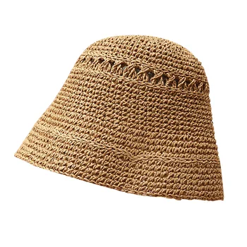 COKK Pălării de Vară Pentru Femei Pentru a Călători Bucket Hat Ladies Beach Pescar Pălărie de Paie pe Cap, coreeană Umbrelă de soare, Palarie de Soare Capac Nou Gorro