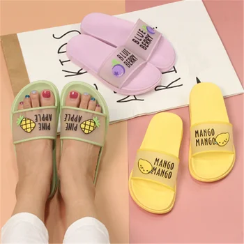 De Vară 2020 Papuci Pantofi Femei drăguț Jeleu de Fructe de Culoare Transparent sandale Flip Flops mama copilului în aer liber, Plajă, Tobogane Sandale