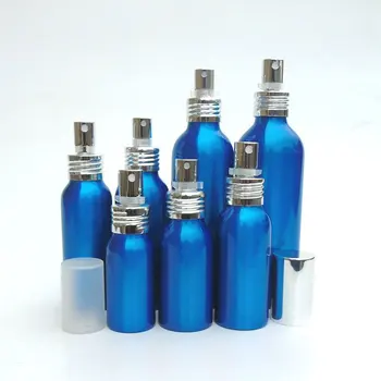 150 ml 200 ml 250 ml 300ml, 500ml Spray Albastru Sticla de Aluminiu Gol Cosmetice Recipiente Reîncărcabile Atomizor Parfum Reîncărcabile 5pcs