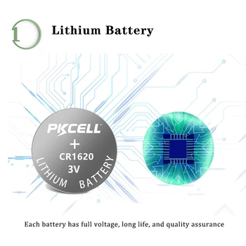 30Pcs/6Pack PKCELL CR1620 3V Baterie cu Litiu CR 1620 3V Li-ion Baterie Buton