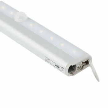 3 x Senzor de Mișcare fără Fir de Lumină PIR 10 LED-uri alimentat de la baterie Alb Strălucitor Cabinet Dulap Lumina