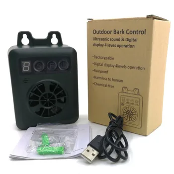 Dog Repeller USB Reîncărcabilă Impermeabil în aer liber cu Ultrasunete Bark Control Device Amortizor de zgomot nu mai Latre