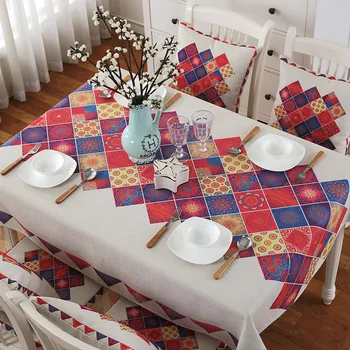 2018 noi europeană tabel pânză de bumbac lenjerie de masă acoperă cu flori de imprimare stil chinezesc dreptunghiulare, mese, fețe de masă