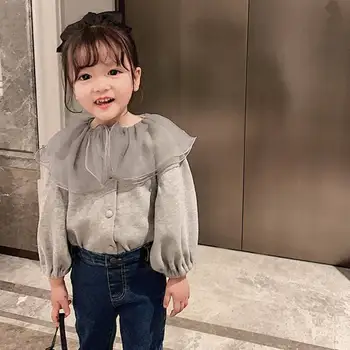 Umor Urs Fete Maneca Lunga Haina 2020 Toamna Copii Coreeană Stil Design Cardigane Kintted Pulover Drăguț Dulce Strat De Moda