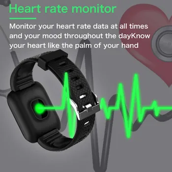116 Plus Ceas Inteligent de Sănătate Bratara ceas Sport Tensiunii Arteriale Rata de Inima Pedometru Fitness Tracker Inteligent Brățară rezistent la apa