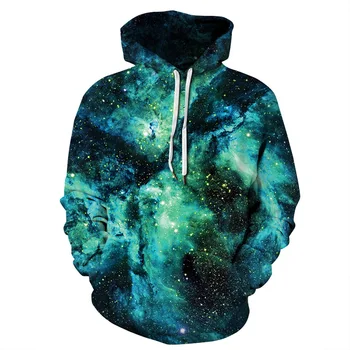 Space Galaxy Hanorace Barbati/Femei Hanorac cu Gluga 3d de Brand de Îmbrăcăminte Cap Hoody Print Paisley Nebuloasă Sacou