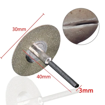 10buc Diamant Discuri de Tăiere Instrument Rotativ 30 Mm, Lame Circulare de Ferăstrău Tăiere Discuri de Mandrină Pentru Dremel Taie