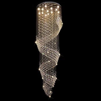 Manggic Noi, Moderne Candelabru de Cristal Pentru Spirala de Interior Scara de Lux Coridor CONDUS Candelabru de Cristal Scara lampa villa lumina