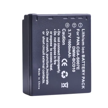 3.7 V 1600mAh CGA-S007 CGA-S007E DMW-BCD10 CGAS007 Baterie de Rezervă pentru Panasonic DMC TZ1 TZ2 TZ3 TZ4 TZ5 TZ50 TZ15 TZ15GK Camera.