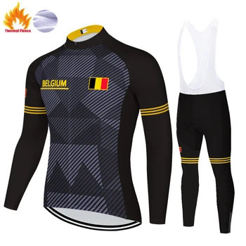 Roupa ciclismo masculino Termică Iarna Fleece ciclism jersey 2020 drapelul Național logo-ul roupa de ciclismo masculino Biciclete uzura