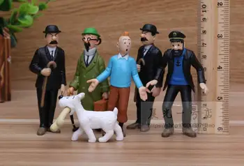 2020 Desene animate Anime 4-9cm Aventurile lui Tintin PVC Figurine de Colectie Model de transport Gratuit