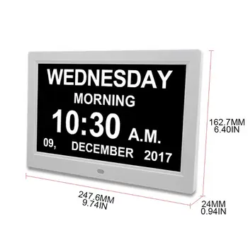 10.1 Inch, 1024x600 RGB 9 Limbi de Ceas Digital, Calendar cu Data Memento Zi cu Controler de la Distanță