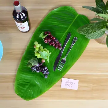 4buc Bucătărie Simulare Frunze de Banane Placemat Masa Mat Tampoane Vas Tampon de roller-Coastere masa Decor de Masă Pânză Rezistentă la Alunecare Pad