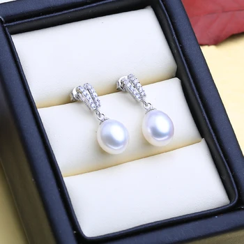 FENASY Boem Naturale Pearl Cercei Pentru Femei Argint 925 Nunta de Lux Boho Bijuterii Lung Picătură Cercei