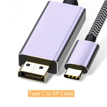 Cablu Adaptor DisplayPort Tip c a DP Cablu HD 4K 60Hz Cablu pentru Huawei Samsung Displayport Usb-c Adaptor Thunderbolt