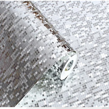 Sclipici Tapet 3D Rola 10m Feliuta Mozaic de Aur Drawbench Oglindă Efect de Strălucire Reflecta Lumina