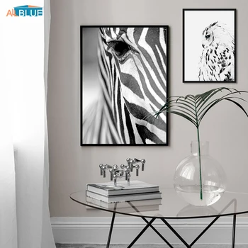 Leu, Zebra, Elefant, Vaca Nordic Animal Postere Si Printuri De Arta De Perete Panza Pictura Imagini Decorative Pentru Living Decor Acasă