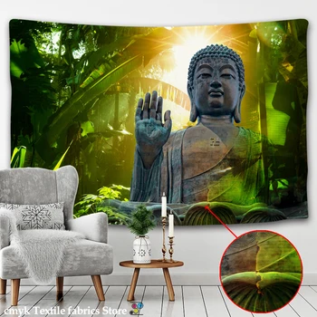 3DReligion Cultura Agățat de Perete Tapiserie Buddha Covor de Perete Bordura Cămin Hippie Psihedelice Tapiserie Copac Peisaj Boho Decor