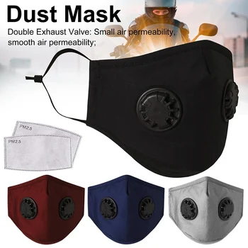 Tcare Valva Dubla Adulți PM2.5 Gura Masca cu 2 Filtre Inlocuibile Masca Anti Poluarea cu Praf Respirabil de Protecție Masca de Fata