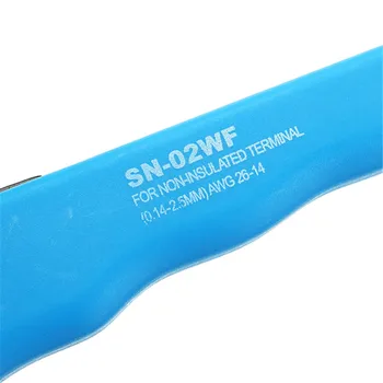 SN-02WF Mini Stil European Cleste Sertizare cu Clichet Terminale de Tip Sertizare Instrument de 0.14-2.5mm2 Lungime 190mm