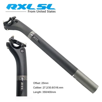 RXL SL Carbon Seatpost 27.2/30.8/31.6 mm MTB Tija din Fibra de Carbon Biciclete Seat Mesaj 350/400 mm Offset 25mm Drum Seatpost