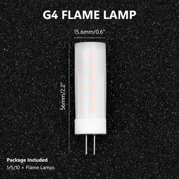 G4 DC12/24V LED-uri de Flacără Bec Efect Simulat Natura Porumb Becuri Lampă de Decorare a CONDUS Flacără de Foc-Lumină Dinamică în Mișcare Flacără