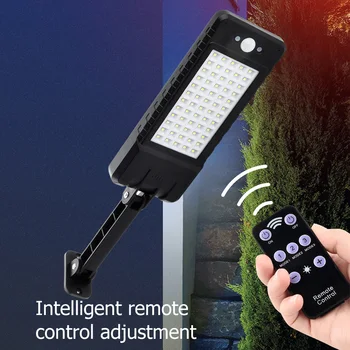 60/120 LED Lumina Solara PIR Senzor de Mișcare în aer liber Perete Estompat IP65 Lampa de Avertizare pentru uz Casnic Curte în aer liber Ornament