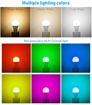 Smart LED-uri Bec de 12W 15W Wifi RGB Lampa E27 Culoare Estompat Bec Led-uri de Lucru Cu Tuya de Viață Inteligentă APLICAȚIA Control Vocal Alexa Google
