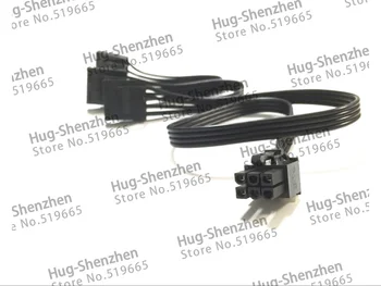 De înaltă calitate 40cm negru 6pini de sex masculin PCI-E pentru a 3 IDE Molex 4pin Modulare de alimentare cablu pentru Corsair HX1200 modular psu
