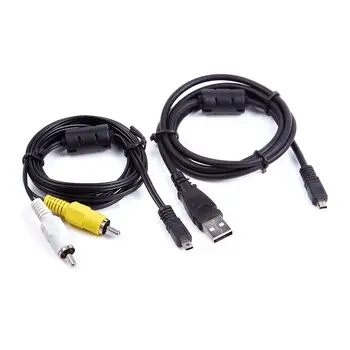 USB PC-ul de Date +O/V, Cablu TV Cablu Pentru Nikon D5200 D5300 D5500 D7100 D3300 Df Camera