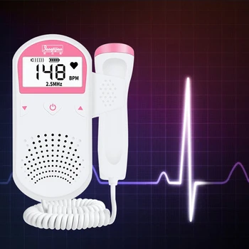 Baby Monitor Fetal Cu Ultrasunete Doppler Copilul Detector Emoție Sarcina De Uz Casnic Sonar Doppler Pentru Gravide 2,5 M Nu Radiații